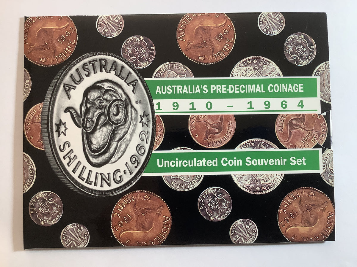 Australian Pre-Deicmal Coin Set. 1910-1964. Uncirculated Coin Souvenir Set