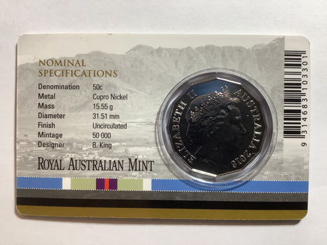 2016 50c Carded Uncirculated Coin. Australia at War. Afghanistan