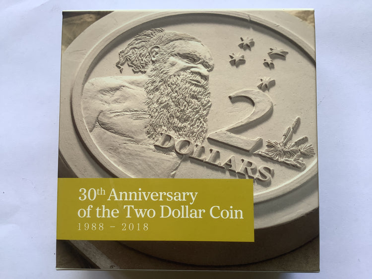 2018 30th Anniversary of the Two Dollar Coin. Three Coin Proof Set