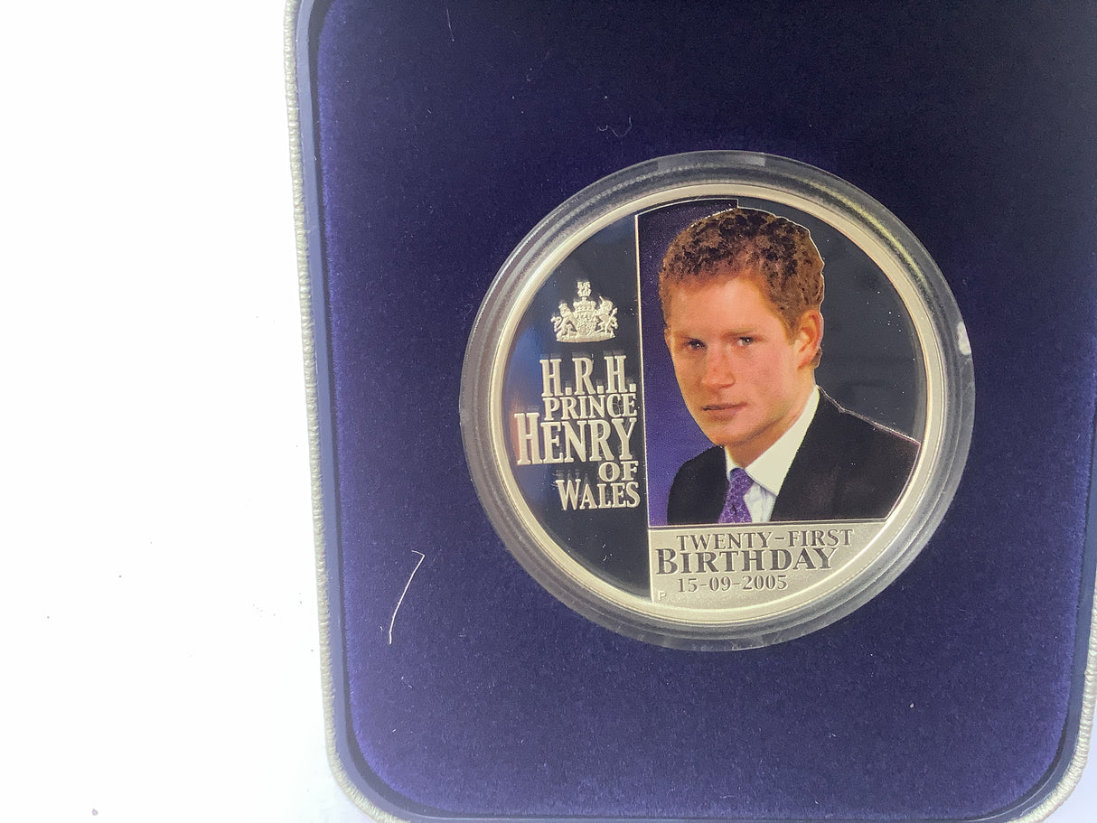 2005 H.R.H Prince Henry of Wales 21st Birthday Silver Proof Coin