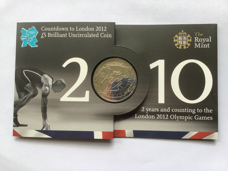 2010 5 Pound Countdown to London Olympics Uncirculated Coin