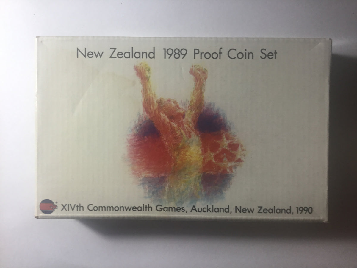 1989 New Zealand Proof Coin Set XIVth Commonwealth Games.