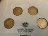 2016 Australia’s First Mints. Growth From Gold. 4 Coin Mintmark and Privy Set.