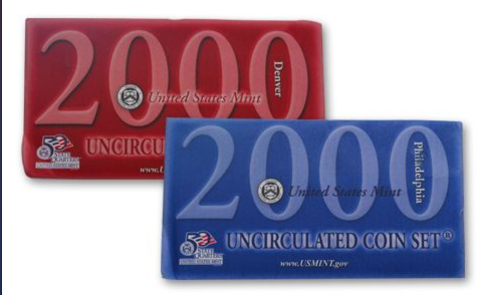 2000-PD United States Mint Uncirculated Coin Set.