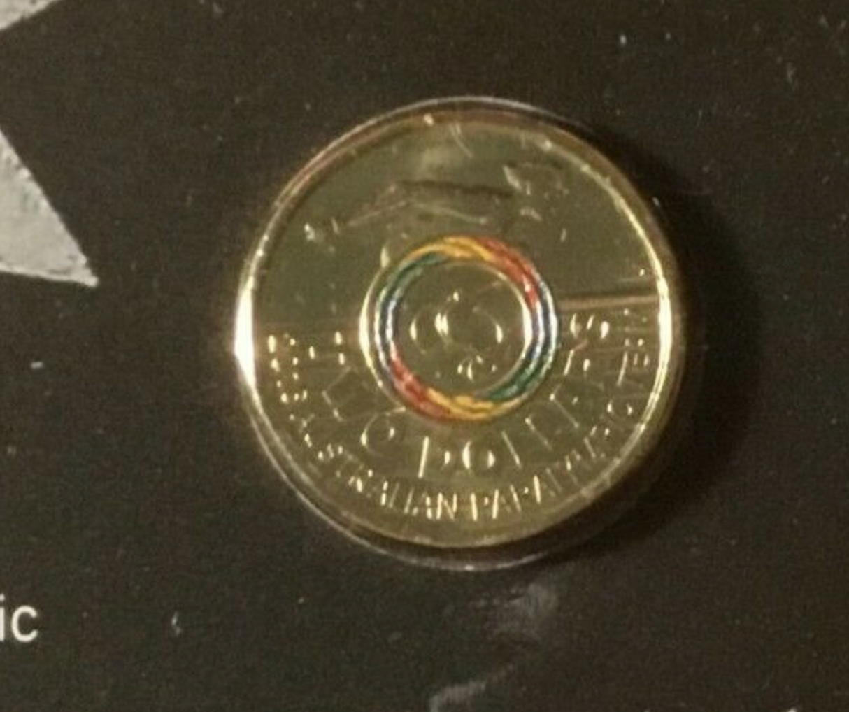 2016 Uncirculated Paralympics $2 coin on card.