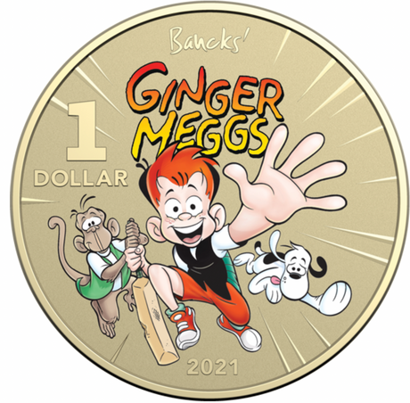 2021 $1 Centenary of Ginger Meggs Two Coin Set.