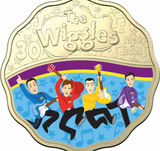 2021 30 Years of The Wiggles: 30c Coloured Uncirculated Scalloped Two Coin Set.