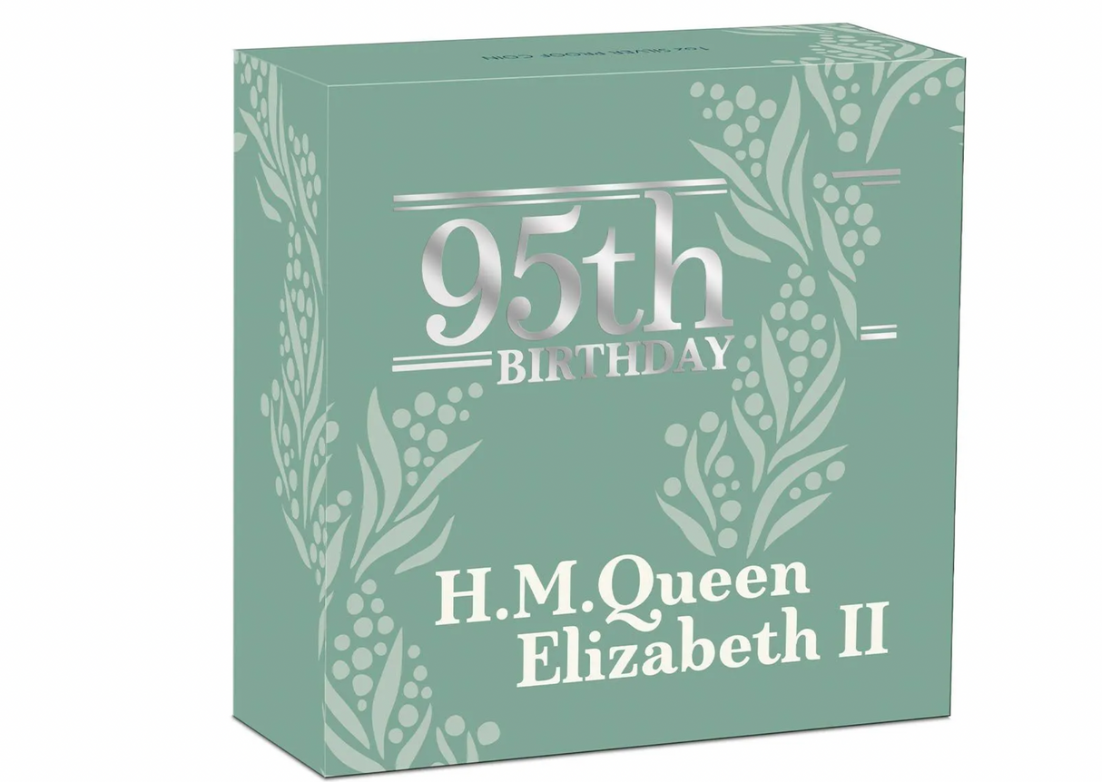 2021 Queen Elizabeth II's 95th Birthday $1 1oz Silver Proof Coin.
