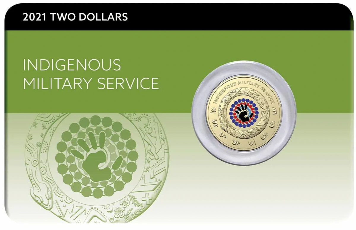2021 Indigenous Military Service $2 Al-Br Coin Pack.
