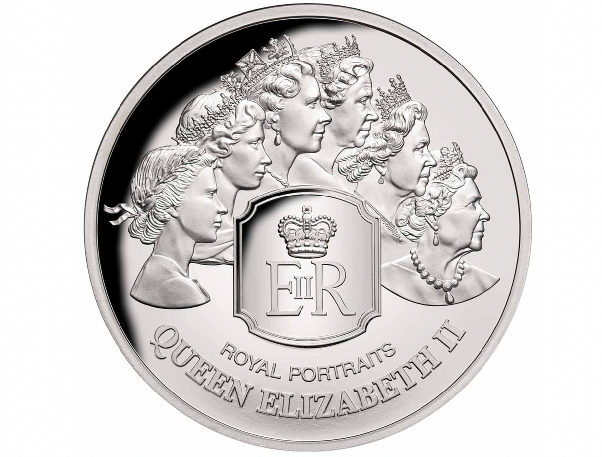 2020 Queen Elizabeth II Royal Portraits $5 Silver Proof Coin.
