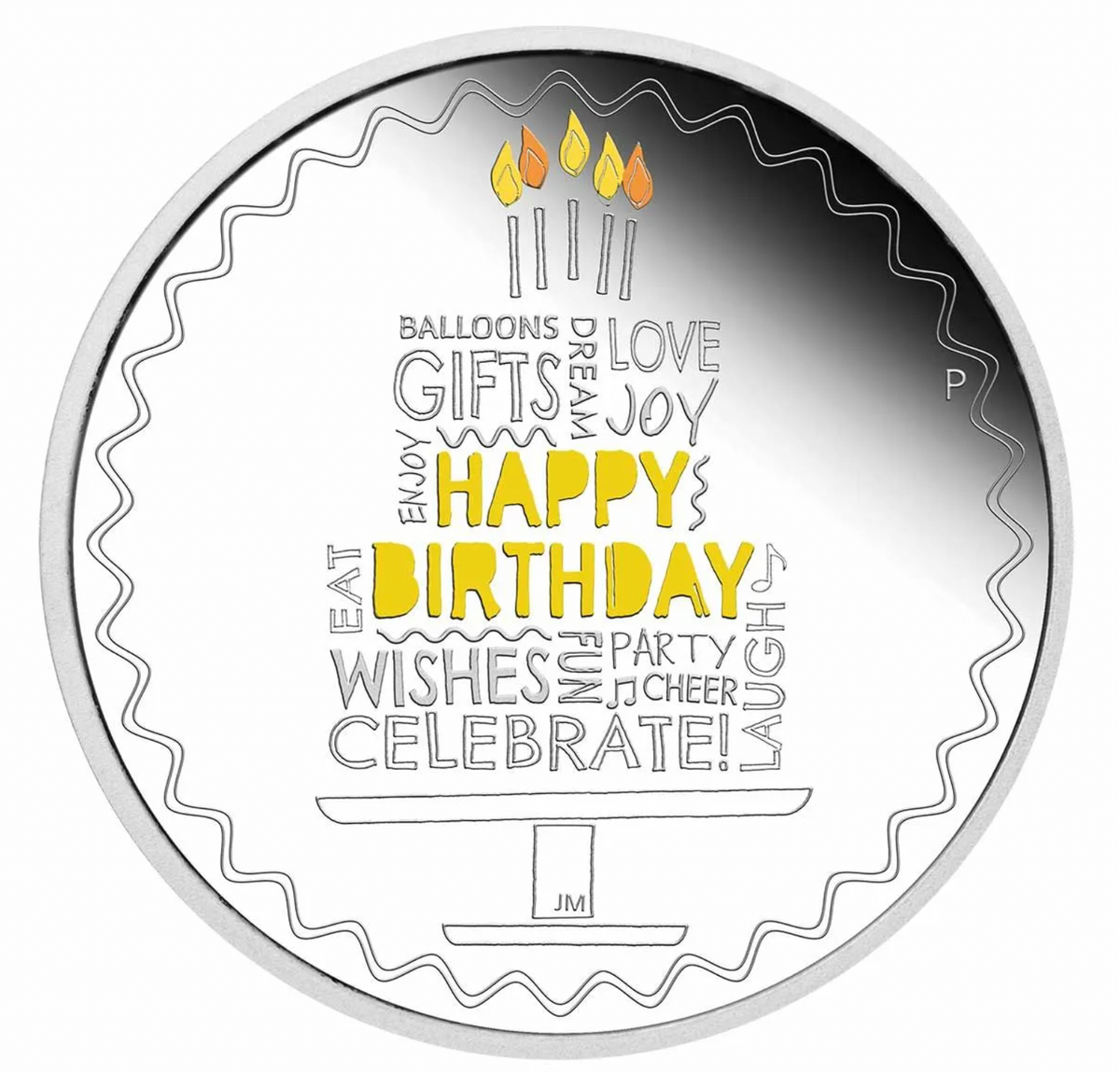 2022 $1 Coloured Happy Birthday 1oz Silver Proof Coin
