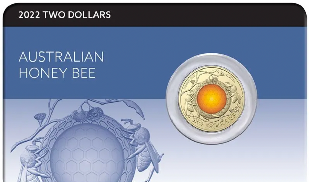 2022 Honey Bee $2 Uncirculated Carded Coin