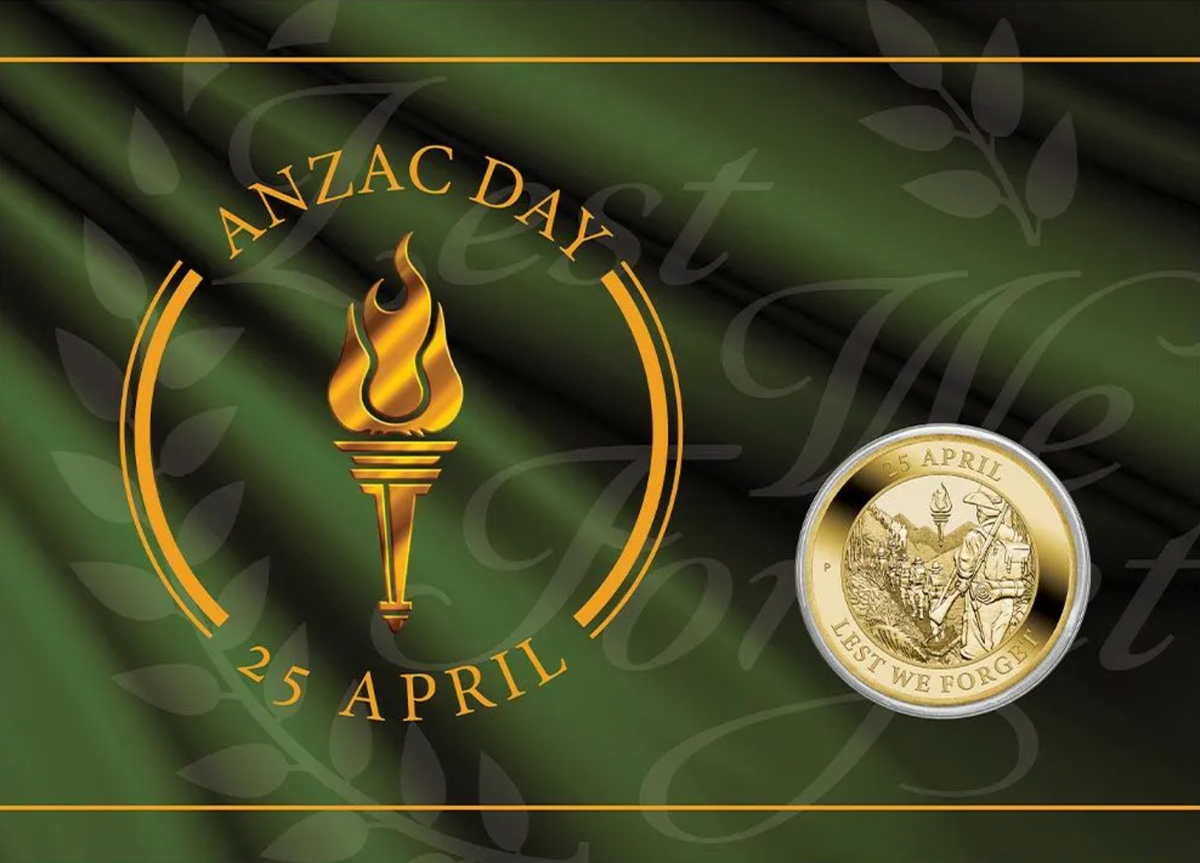 2022 $1 Anzac Day Lest We Forget Carded Coin
