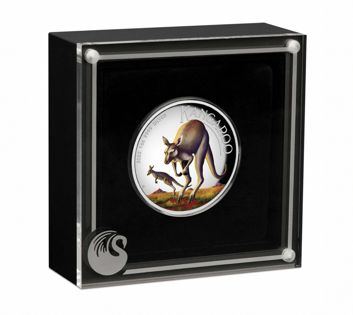 2022 Australian Kangaroo 1oz Silver Proof High Relief Coloured Coin