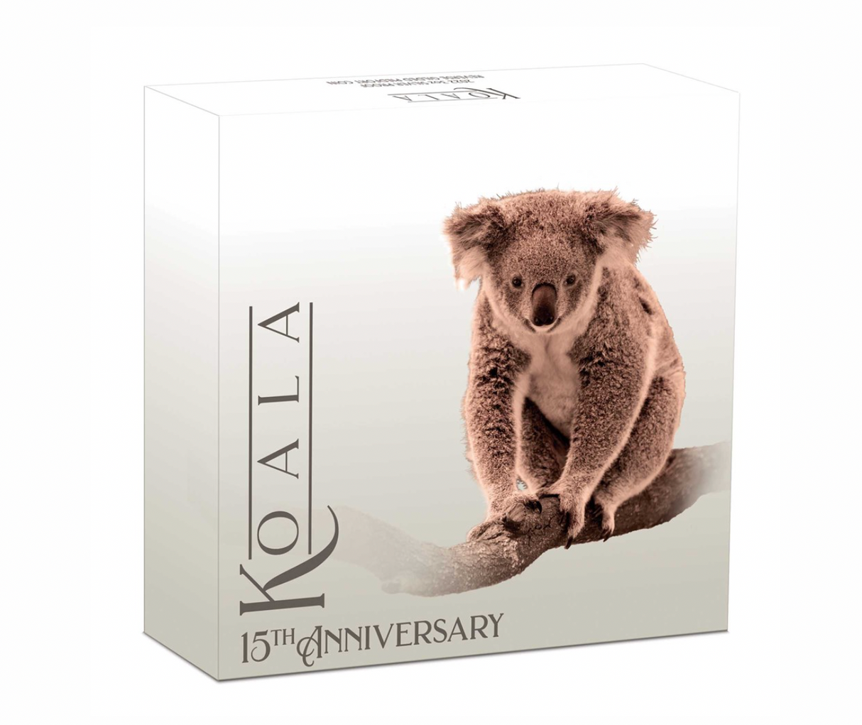 2022 Australian Koala 15th Anniversary 3oz Silver Proof Gilded Coin