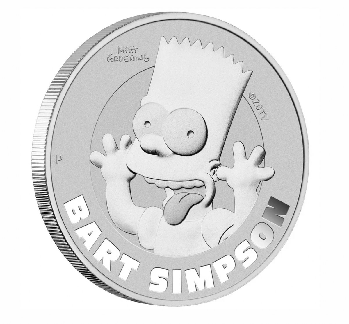 2022 Bart Simpson 1oz Silver Coin In Card