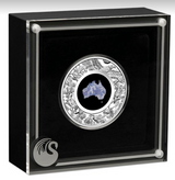 2022 $1 Great Southern Land 1 Ounce Silver Proof Blue Lepidolite.