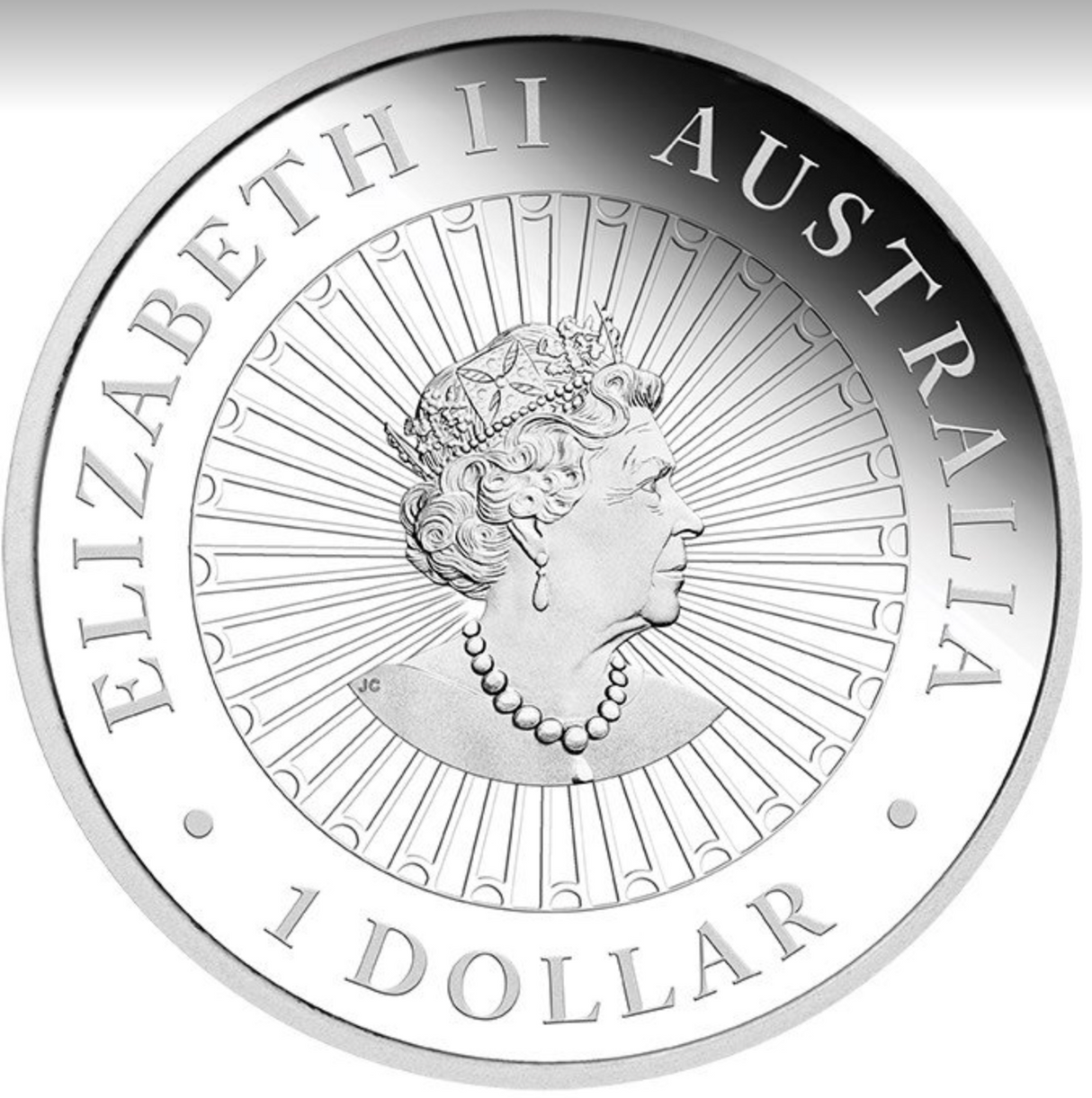 2022 $1 Great Southern Land 1 Ounce Silver Proof Blue Lepidolite.