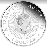 2022 $1 Great Southern Land 1 Ounce Silver Proof Blue Lepidolite.
