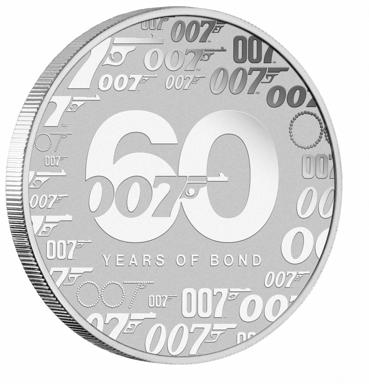 2022 Silver Carded 1 ounce coin. James Bond 60th Anniversary