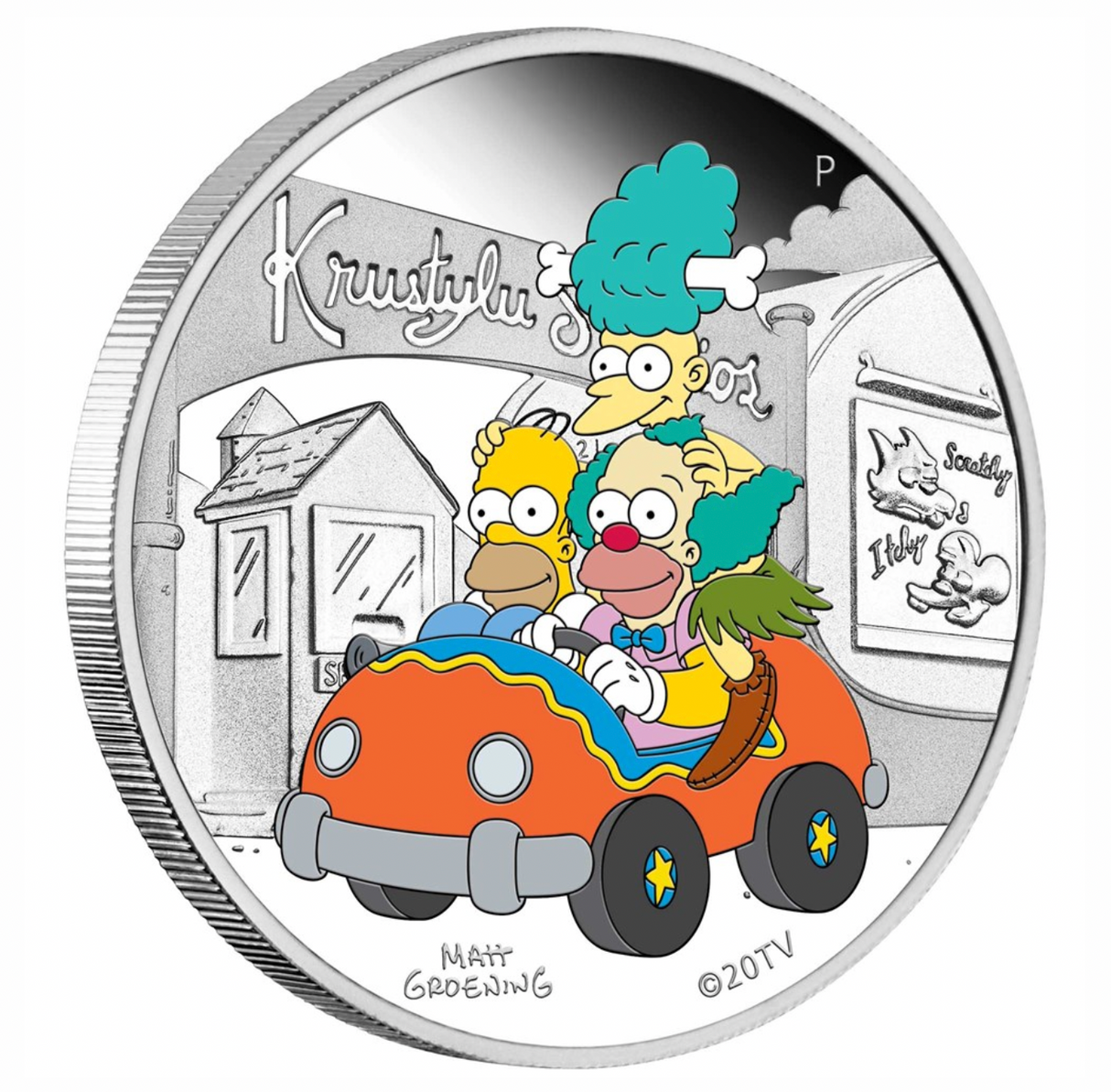 2022 Krustylu Studios 1oz Silver Proof Coloured Coin