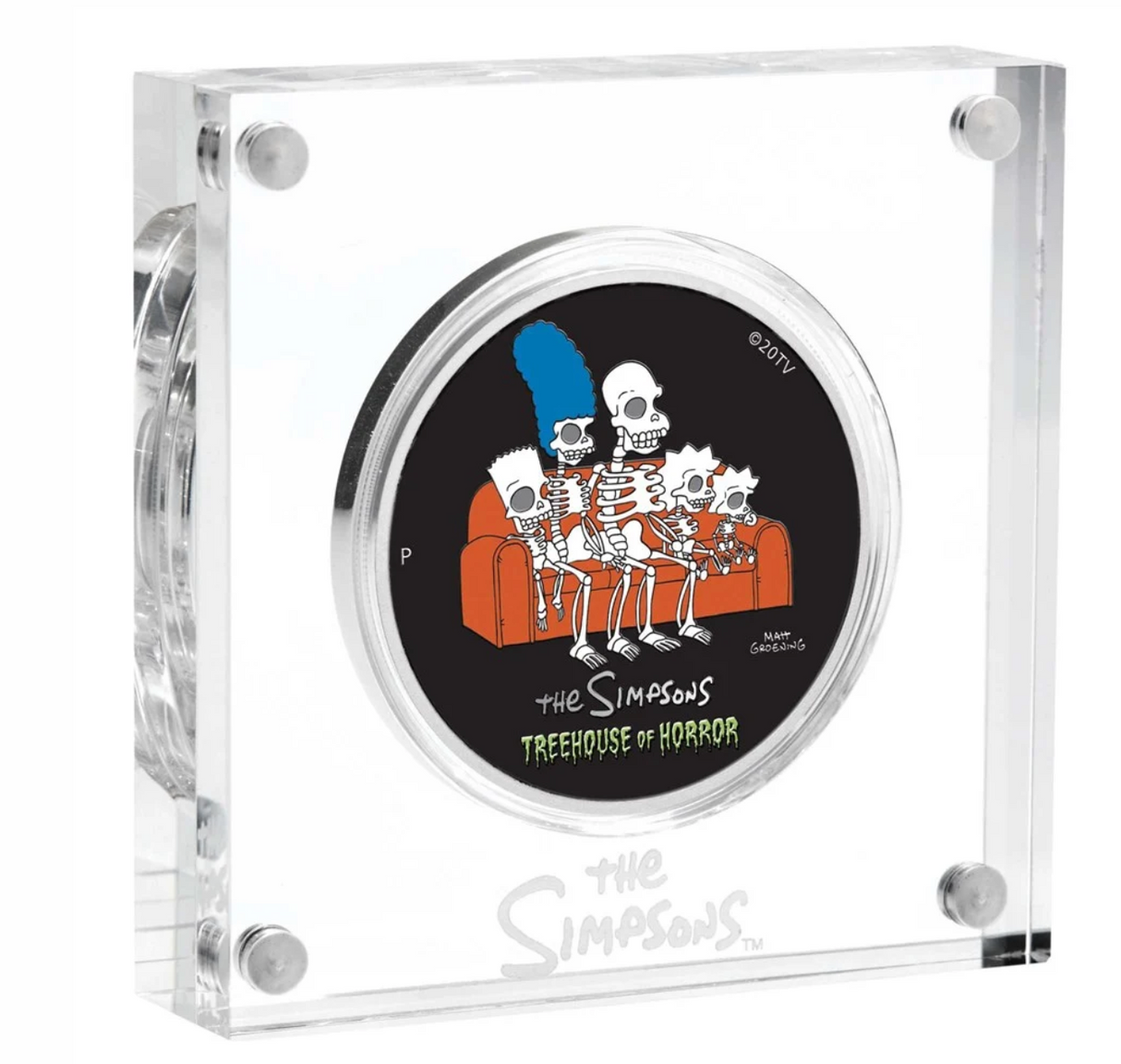 2022 The Simpsons Treehouse of Horror 1oz Silver Coloured Coin
