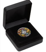2022 Dragon & Qilin 2oz Silver Antiqued Coloured Coin.