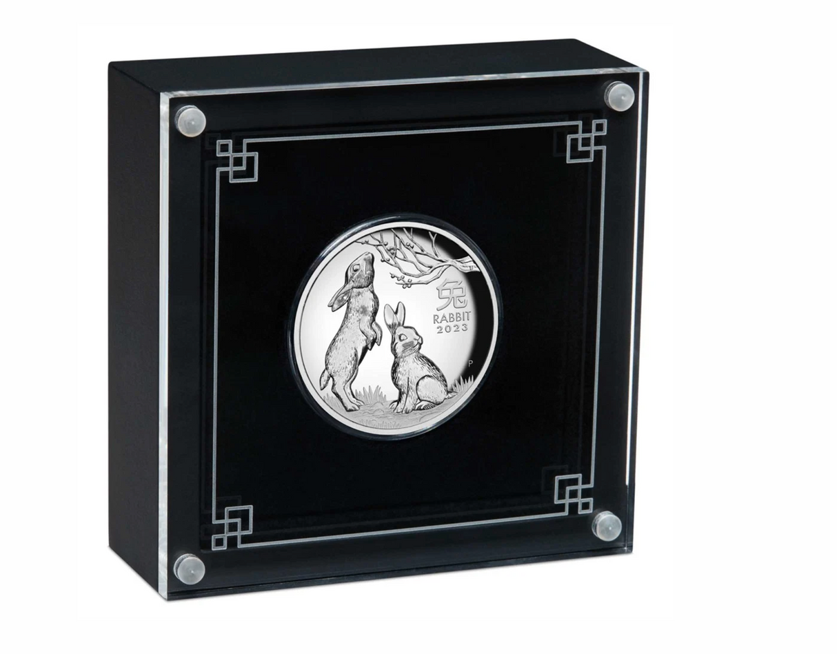 2023 Australian Lunar Series III Year of the Rabbit 1oz Silver Proof High Relief Coin