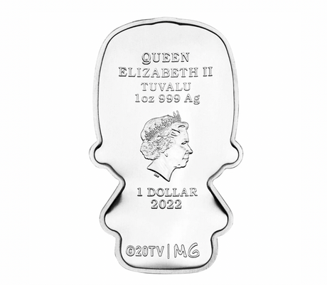 2022 Homer Simpson 1oz Silver Minted Mini Coin