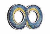 2022 Ouroboros 2oz Silver Antiqued Coloured Coin