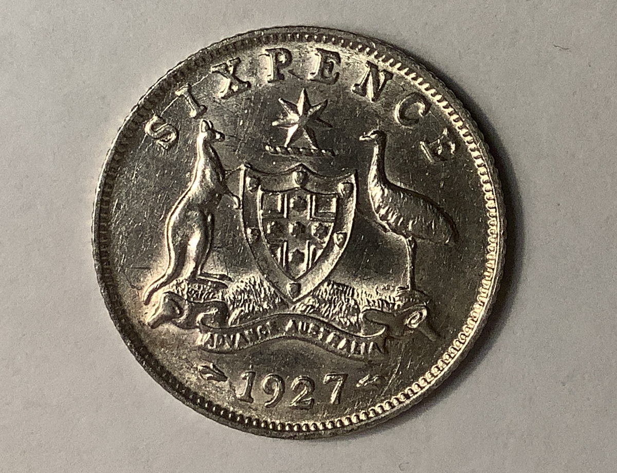 1927 Sixpence Extremely Fine (Cleaned)