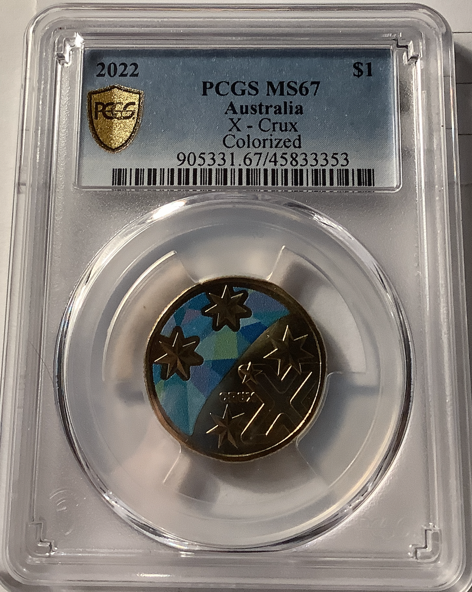 2022 $1 X - Crux Colorised MS67 – Ensleigh Coins